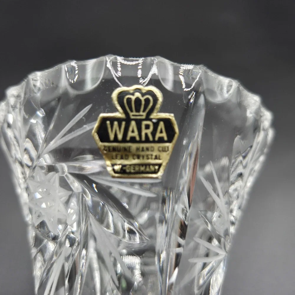 Vintage WARA Crystal 4in Clear Hand Cut‎ West Germany MCM